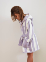 PURPLE Strip kids Bathrobe | Purple and White for 4 to 10 years | Terry stuff | sonextextile