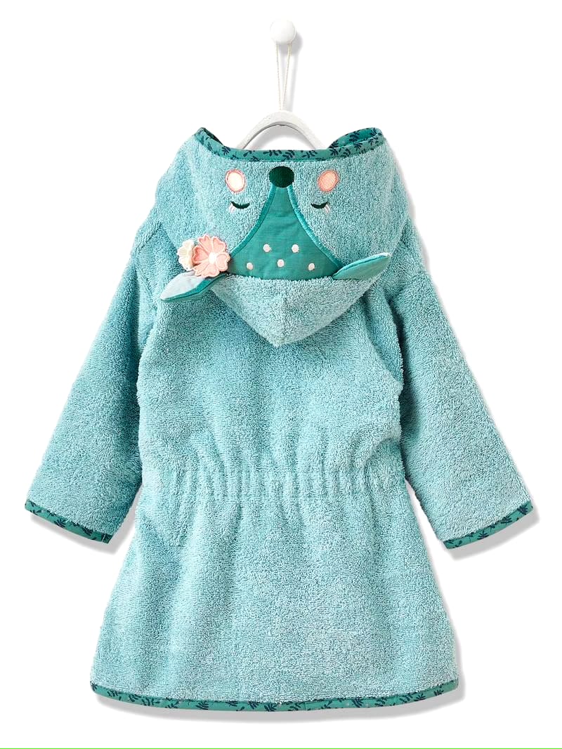 LITTLE DEER kids Bathrobe | PINK for 4 to 10 years | Terry stuff | sonextextile