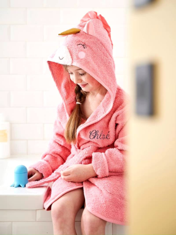 UNICON kids Bathrobe | PINK for 4 to 10 years | Terry stuff | sonextextile