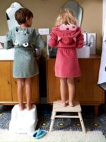 Cat kids Bathrobe | PINK for 4 to 10 years | Terry stuff | sonextextile