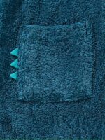 DINOSOURE HOODIED kids Bathrobe | TEAL for 4 to 10 years | Terry stuff | sonextextile