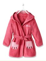 Cat kids Bathrobe | PINK for 4 to 10 years | Terry stuff | sonextextile
