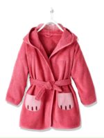Cat kids Bathrobe | PINK for 4 to 10 years | Terry stuff | sonextextile