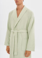 GREEN | WAFFLE BATHROBE | 100% cotton | waffle design for Men
