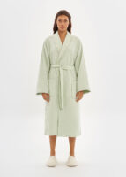 GREEN | WAFFLE BATHROBE | 100% cotton | waffle design for Women