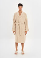BROWN | WAFFLE BATHROBE | 100% cotton | waffle design for Men