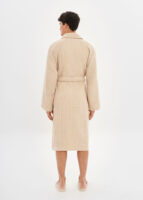 BROWN | WAFFLE BATHROBE | 100% cotton | waffle design for Men