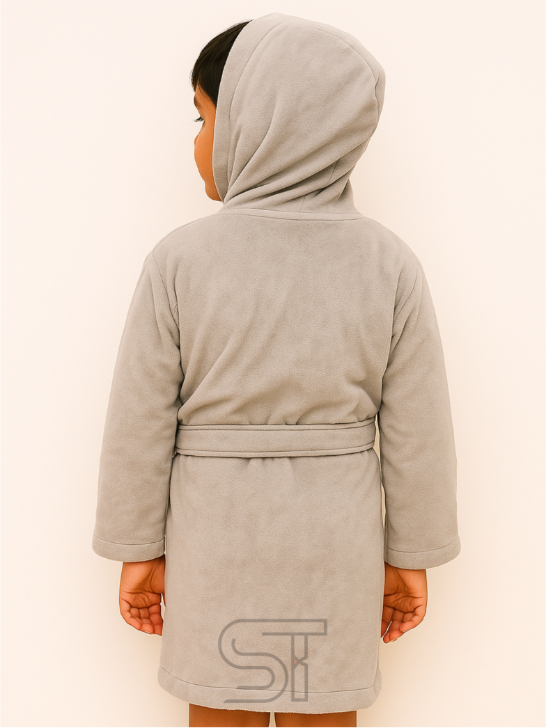 Silver gray velvet bathrobe | for kids special | from 2 to 10 years of kid
