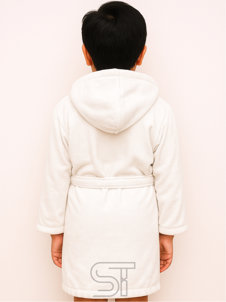 WHITE velvet bathrobe | for kids special | from 2 to 10 years of kid