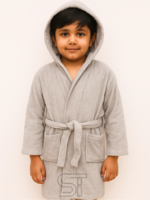 Silver gray velvet bathrobe | for kids special | from 2 to 10 years of kid