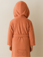 Orange velvet bathrobe | for kids special | from 2 to 10 years of kid
