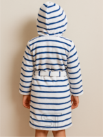 Strip blue and white velvet bathrobe | for kids special | from 2 to 10 years of kid