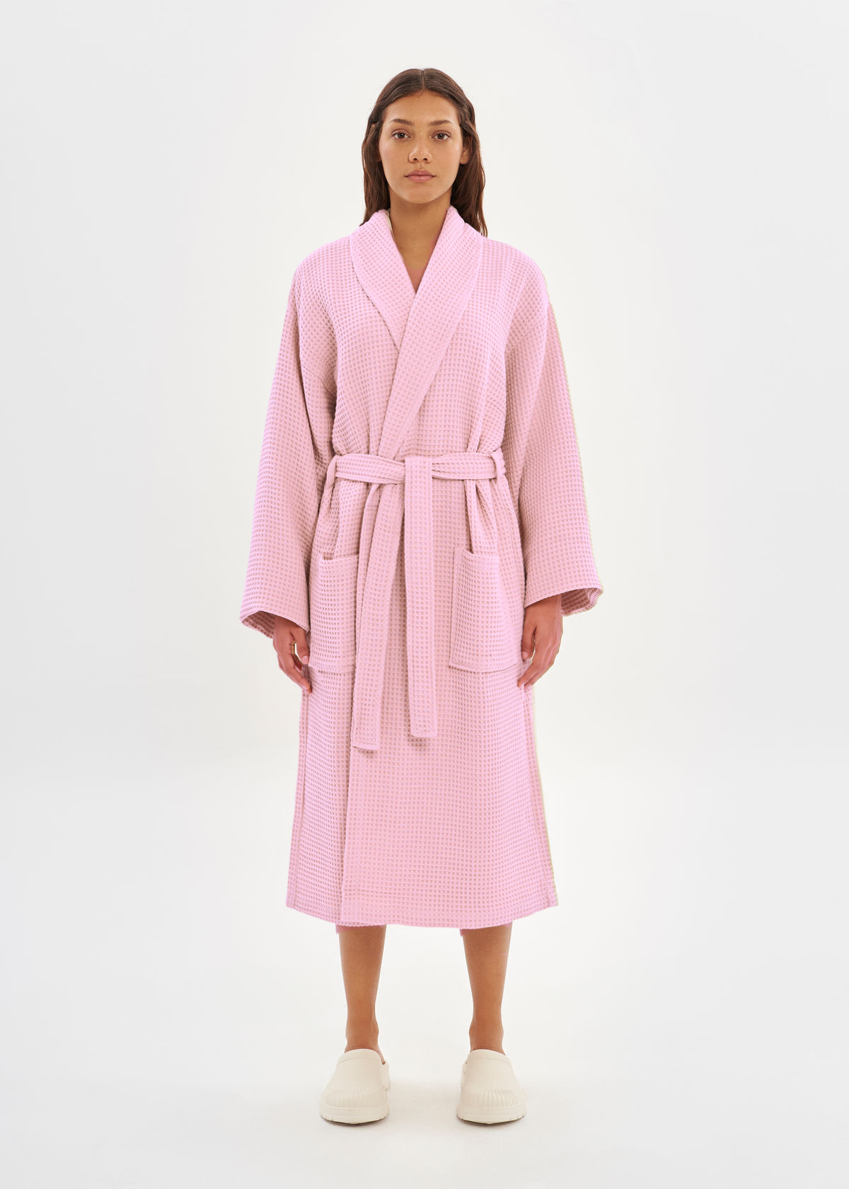 PINK | WAFFLE BATHROBE | 100% cotton | Waffle design for Women