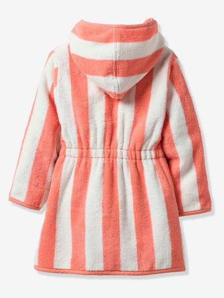 ORANGE Strip kids Bathrobe | Orange and White for 4 to 10 years | Terry stuff | sonextextile