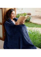 NAVY BLUE fleece King Size Blanket | Lightweight | Breathable | Summer | AC blanket | navy