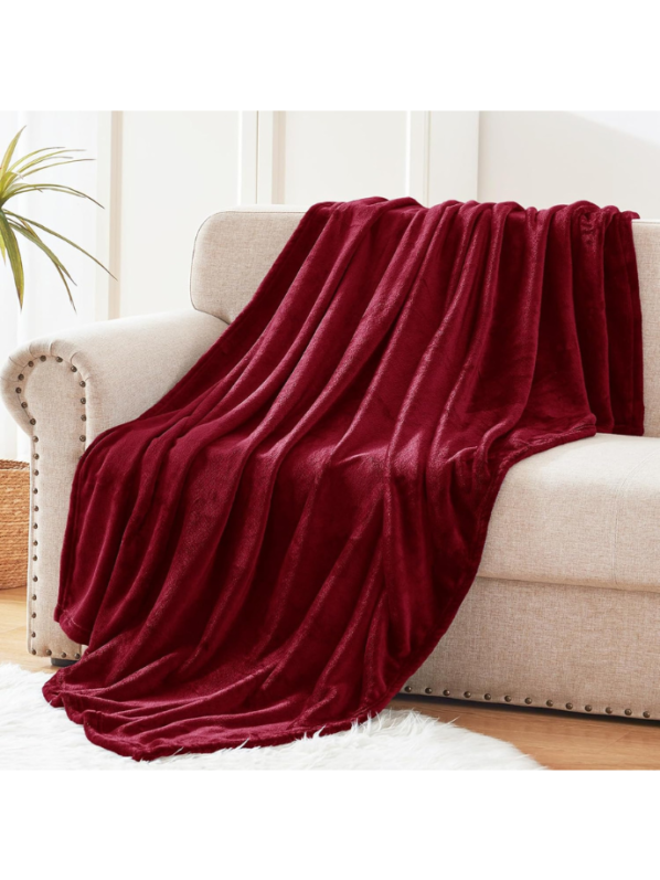 MAHROON fleece King Size Blanket | Lightweight | Breathable | Summer | AC blanket | mahroon
