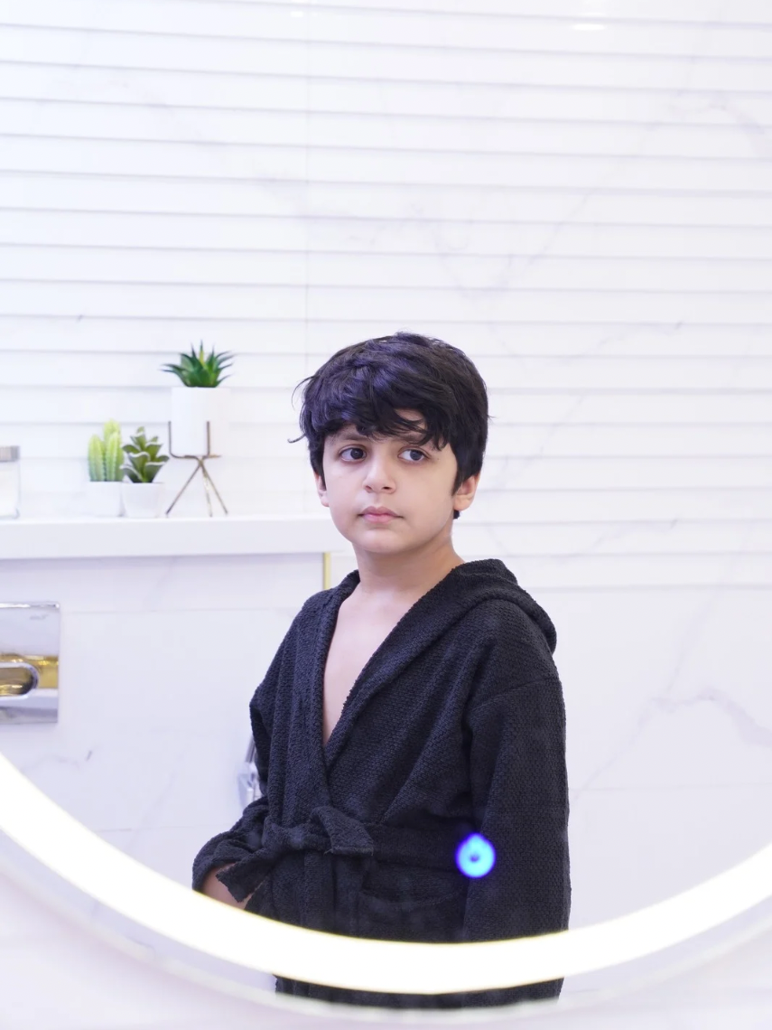 BLACK BATHROBE | for kids special | popcorn design
